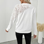 Load image into Gallery viewer, 3D Rose Crew Sweater  In Lightweight White N5Z498

