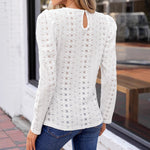 Load image into Gallery viewer, LaceOpenwork Tee Ultra White N5A157
