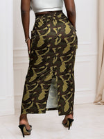 Load image into Gallery viewer, Camo Print Bodycon Long Skirt Women Streetwear N6G290