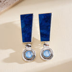 Load image into Gallery viewer, Oversized Resin Ombré Geometric Steel Stud Earrings N6H097