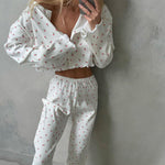 Load image into Gallery viewer, Floral Print Pajama Set Women Knit Comfort Home Wear N5A303