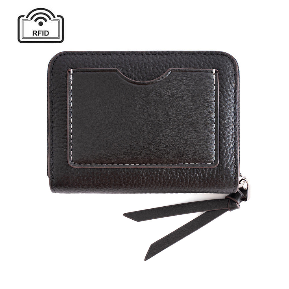 Genuine Leather Accordion Card Wallet Women N6D027