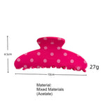 Load image into Gallery viewer, Polka Dot Large Claw Clip Retro Pastel Hair Claw N6F064