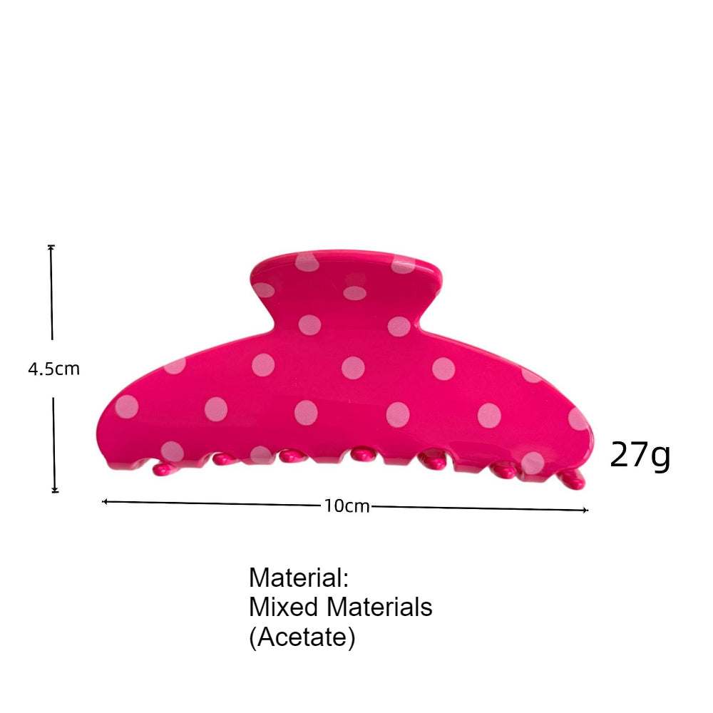 Polka Dot Large Claw Clip Retro Pastel Hair Claw N6F064
