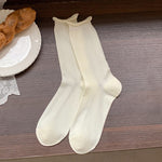 Load image into Gallery viewer, Thin Lace Hollow Mesh Mid-Calf Stack Socks Women N6H005