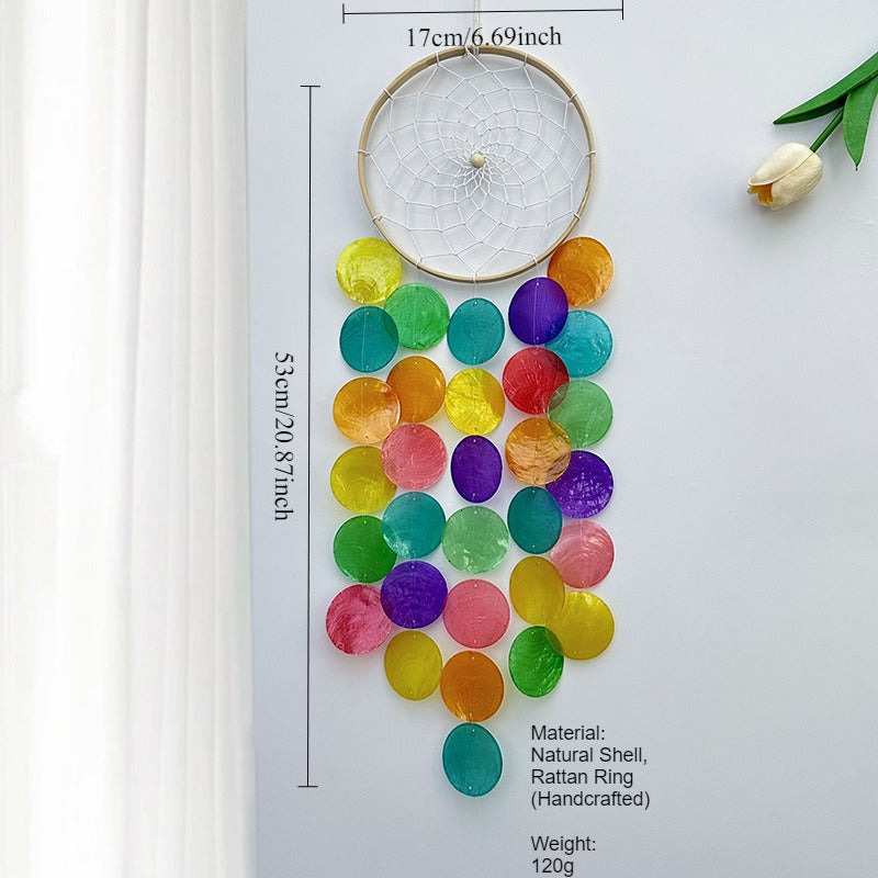 Colorful Shell Wind Chime Dreamcatcher Home Decor N6F313
