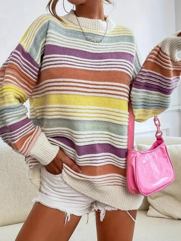 Rainbow Stripe Sweater Mid Weight Multi N5Z887