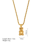 Load image into Gallery viewer, Twisted Bear Chain Necklace Steel Gold Plated S5P244