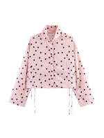 Load image into Gallery viewer, Polka Dot Balloon Jacket Shorts Set Women Casual N6F207