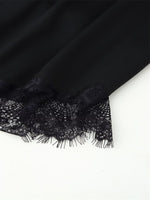Load image into Gallery viewer, Satin Lace Back Tie Blouse Women N6D050