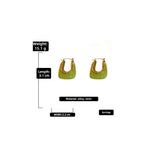 Load image into Gallery viewer, Vintage Candy Resin Geometric Ear Cuffs Silver Stud N6H092