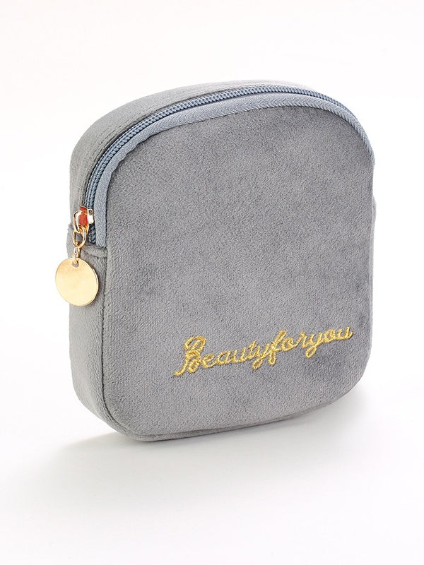 Velvet Cosmetic Pouch Large Capacity Makeup Bag N6A232