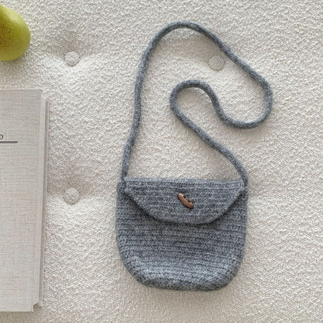 Solid Knit Pillow Bag Women Casual Atmosphere N6H318