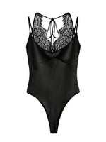 Load image into Gallery viewer, Lace Panel Halter Neck Bodysuit N6F015