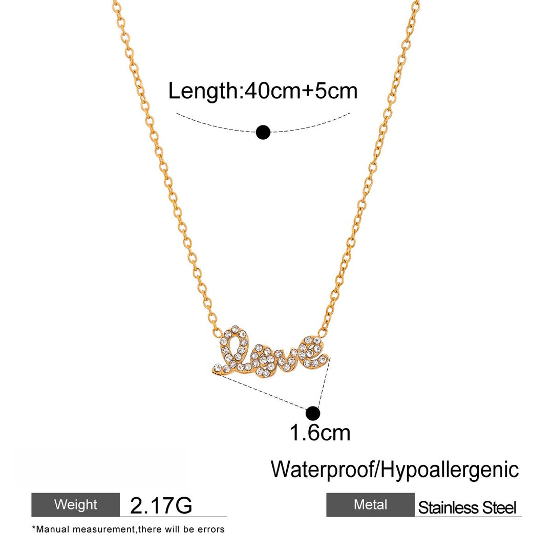 French Style Envelope Letter Necklace Women N6D503