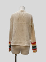 Load image into Gallery viewer, Hand Crochet Random Color Block Cardigan Sweater  N6E097