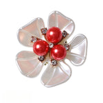 Load image into Gallery viewer, Pearl Gardenia Cuff Link Shirt Stud Detachable N6G076