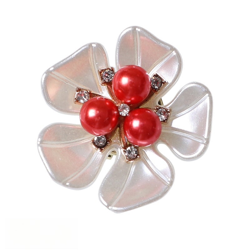 Pearl Gardenia Cuff Link Shirt Stud Detachable N6G076