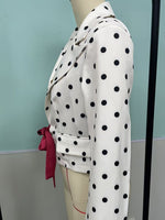 Load image into Gallery viewer, Short Tie Waist Bow Detail Blazer Women N6D211
