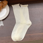 Load image into Gallery viewer, Thin Lace Hollow Mesh Mid-Calf Stack Socks Women N6H005