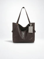 Load image into Gallery viewer, Classic Vintage Stitching Detail PU Leather Tote Bag N6C047