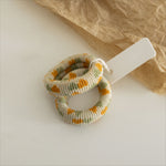 Load image into Gallery viewer, Heart Jacquard Thick Terry Scrunchie No Seam Hair Tie N6F129