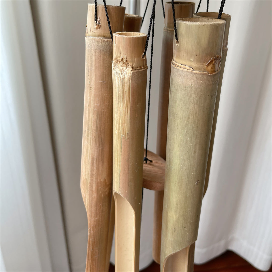 Bamboo Wind Chime Outdoor Hotel Courtyard Decor N6F314