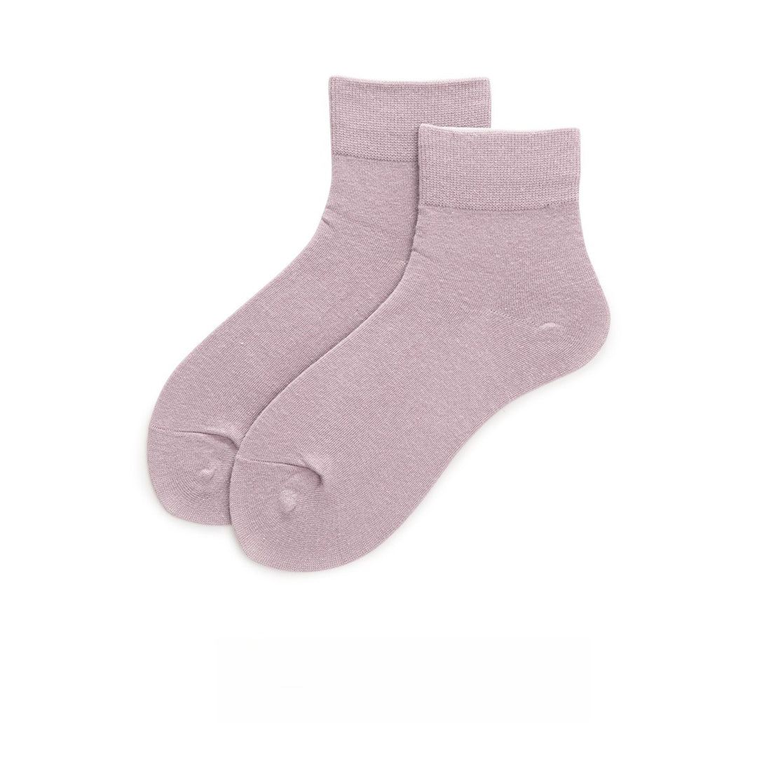 Solid Color Cotton Short Socks Women N6C168
