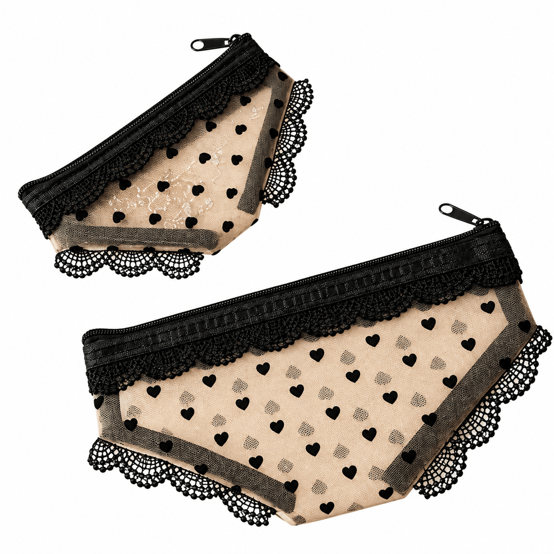 2-Piece Triangle Cosmetic Pouch Set N6J259