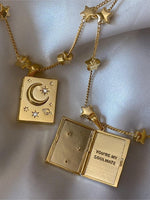 Load image into Gallery viewer, Heart Envelope Locket Photo Necklace Red Zircon  N6C181