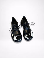 Load image into Gallery viewer, Cow Print Lace Up Loafers Women N6C148