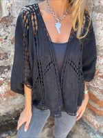 Load image into Gallery viewer, Batwing Lace Embroidered Cardigan Cover-Up N6G271