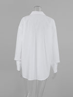 Load image into Gallery viewer, Oversize White Shirt Women N6C098