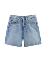 Load image into Gallery viewer, Mid-Rise Denim Shorts Women Office Casual Slim Fit N6F002