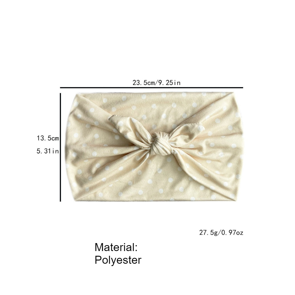 Polka Dot Headband Wide Elastic Bow Hairband Retro N6F073