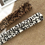 Load image into Gallery viewer, Women's Faux Fur Leopard Print Waist Belt N6J105