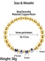 Load image into Gallery viewer, MAMA Bead Semi-precious Stone Stretch Bracelet Women N6D520