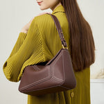 Load image into Gallery viewer, Genuine Leather Geometric Pillow Bag Crossbody Shoulder N6F161