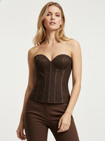Load image into Gallery viewer, French Corset Lace Bustier Top Women N6C268