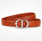 Load image into Gallery viewer, Business Letter Design Genuine Leather Belt Women N6H328