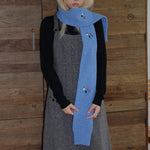 Load image into Gallery viewer, Womens Double Layer Rose Embroidered Knit Scarf N6K229