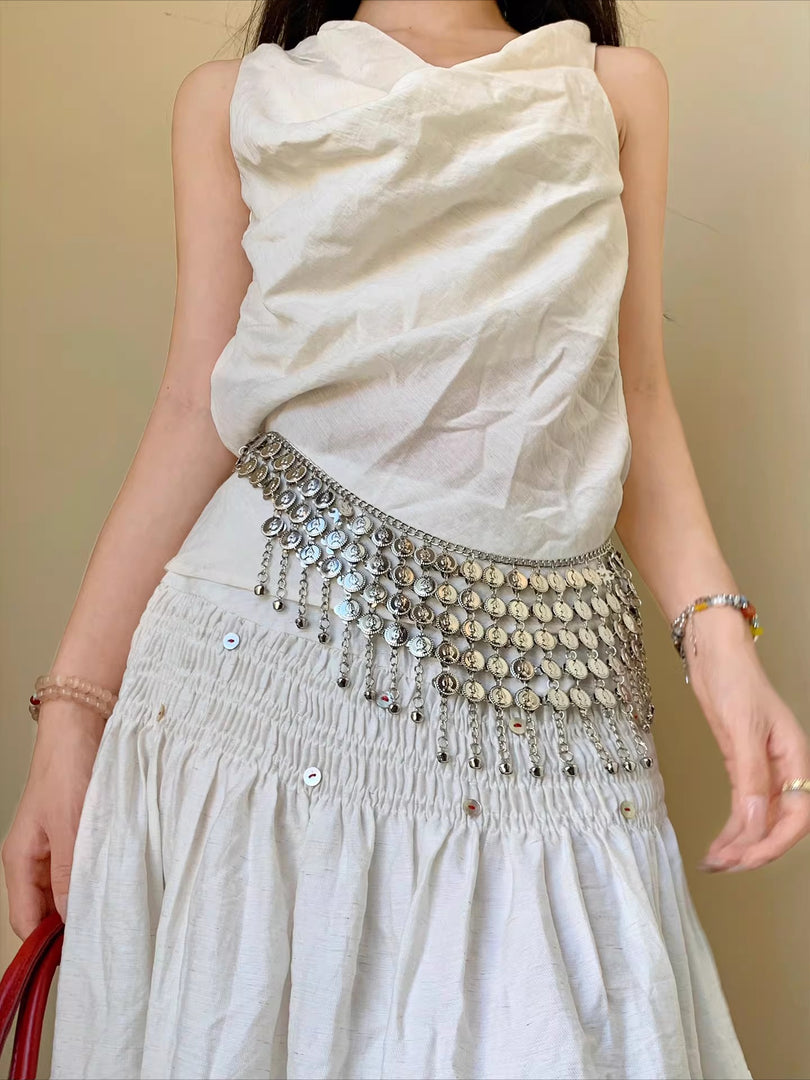 Bohemian Fringe Metal Waist Chain Women N6C075