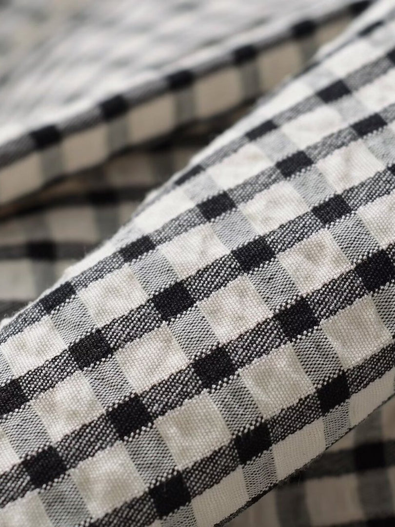 Loose Zip Stand Collar Plaid Bomber Jacket Women N6G154