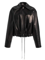 Load image into Gallery viewer, PU Leather Short Zip Jacket Women Stand Collar N6G176