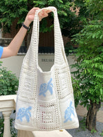 Load image into Gallery viewer, Crochet Turtle Openwork Shoulder Bag Women N6C050