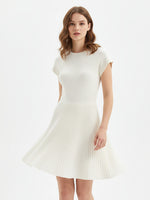 Load image into Gallery viewer, Knit Round Neck Short Sleeve Dress Women N6C270