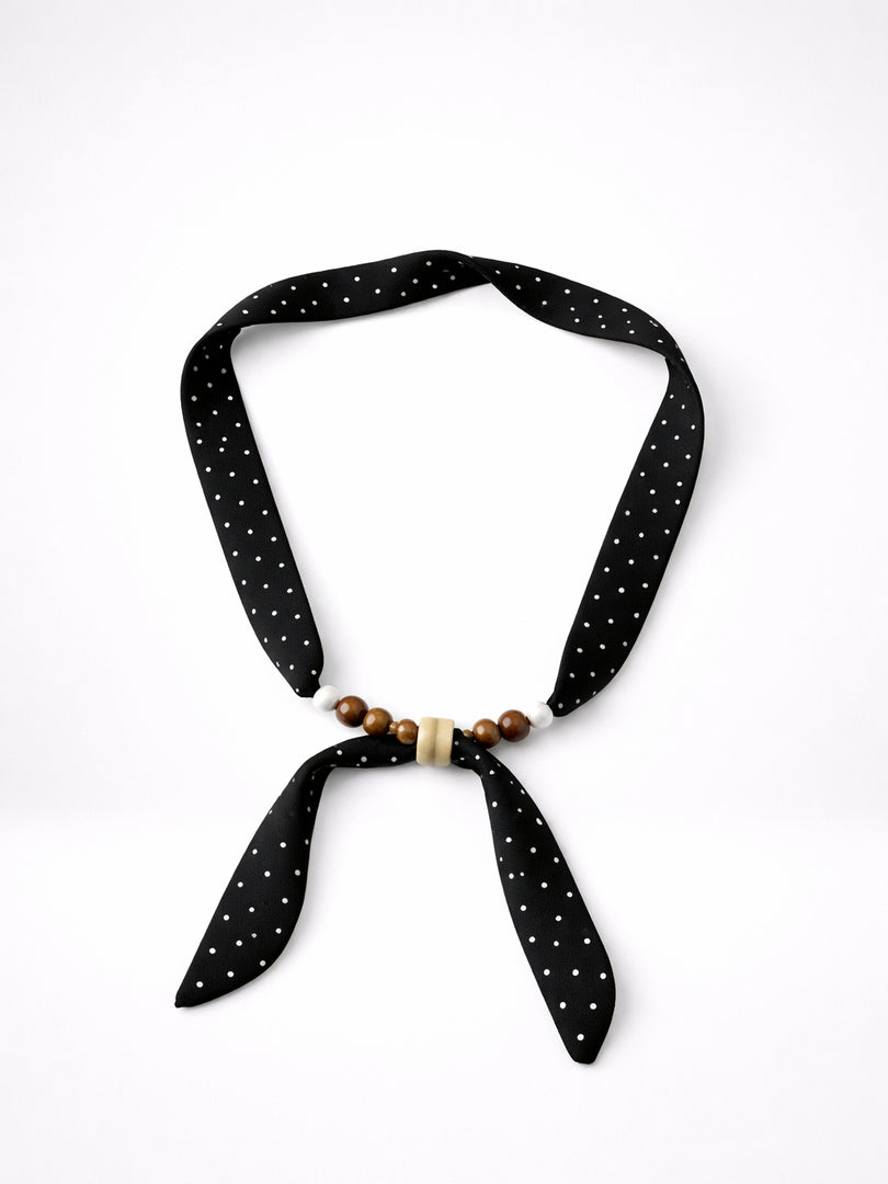 Retro Paisley Beaded Scarf Choker Necklace Women N6D006