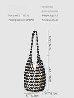 Load image into Gallery viewer, Handwoven Beaded Vacation Bucket Bag Women N6C304