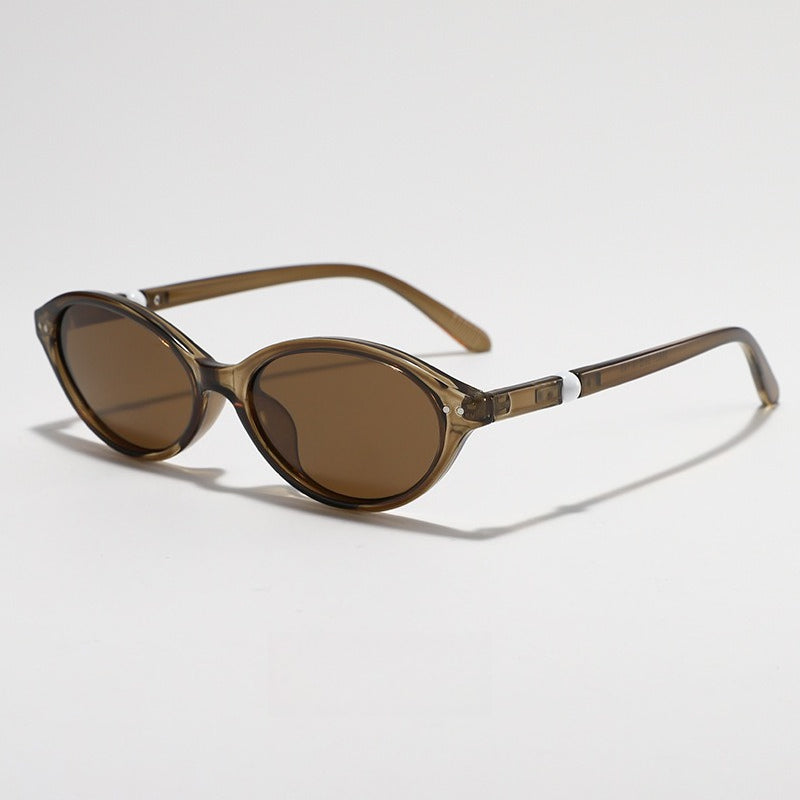 Cat Eye Oval Small Frame Sunglasses Women N6B217
