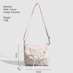 Load image into Gallery viewer, Floral Print Canvas Tote Underarm Silhouette S5P307